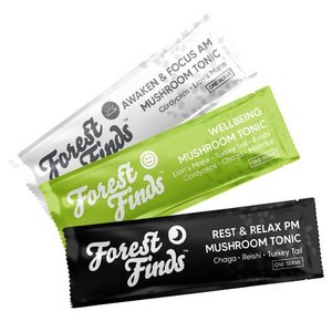 Nootropics: FOREST FINDS AM, PM & WELLBEING MUSHROOM TONIC SAMPLE 3 PACK
