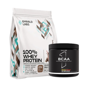 EMRALD LABS 100% WHEY PROTEIN 2.2KG + RULE 1 BCAA COMBO