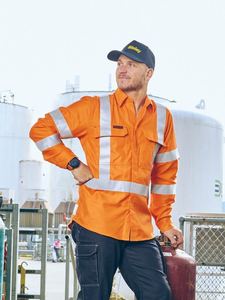 Hi Vis Shirts Singlets: Apex 185 X Taped Biomotion Hi Vis FR Ripstop Vented Shirt