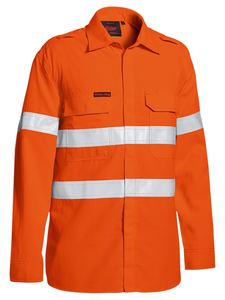 Hi Vis Shirts Singlets: TenCate Tecasafe® Plus 480 Taped Hi Vis Lightweight FR Vented Shirt