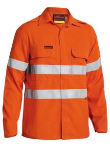 TenCate Tecasafe® Plus Taped Hi Vis FR Non Vented Shirt - Long Sleeve