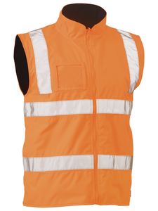 Hi Vis Vests: Taped Hi Vis Rail Wet Weather Vest