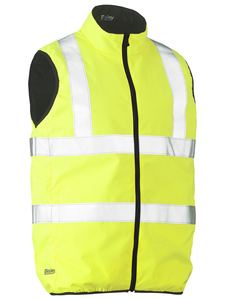 Hi Vis Vests: Taped Hi Vis Reversible Puffer Vest