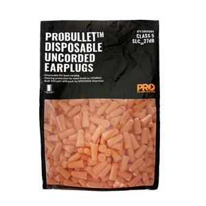 Probullet Uncorded Earplug Refill For Dispenser (500 Pairs)