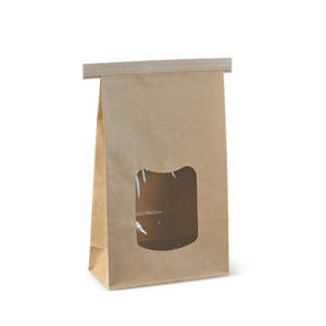 Paper Bags: 1KG Brown Tin Tie 327X127X76 400 Ctn (ONLY 1 CTN AVAILABLE)