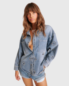 One Teaspoon: Daria Denim Shirt Cobaine Daisy