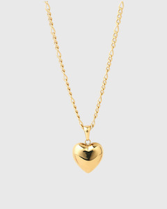 Jewellery: Rose Heart Necklace Gold