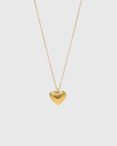 Jewellery: Jasmine Heart Necklace Gold