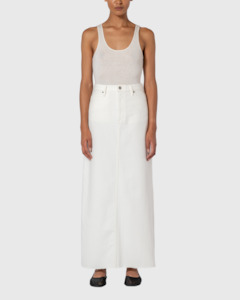 Denim: Roxanne Skirt Back Split Natural