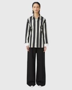 Camilla And Marc: Kiah Fitted Shirt Black/Cream Stripe