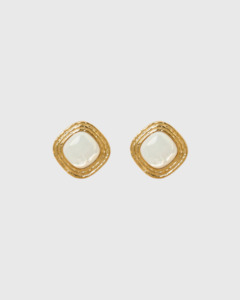 Arms Of Eve: Ophelia Mother of Pearl Earrings Gold