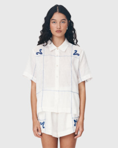 Aries Linen Shirt Bone