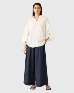 Denim: Cleo Denim Wide Leg Pant Indigo