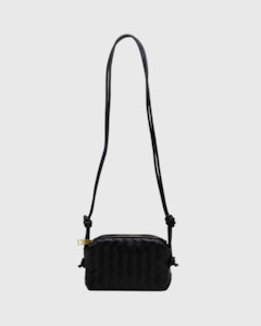 La Tribe: Woven Dumpling Bag Black