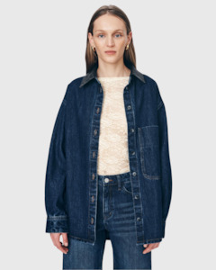 Outerwear: Clancy Oversized Jacket Classic Indigo