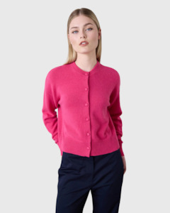 Knitwear: Boxy Cashmere Cardigan Elsa Pink