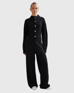 Sale: Cable Knit Cardi Black