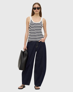 Adria Stripe Jersey Tank Antique White/Navy