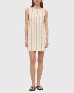 Ulani Stripe Mini Dress Cream/Blue
