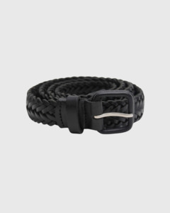 La Tribe: Thin Woven Belt Black