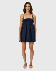 Porter Mini Dress Midnight Stripe