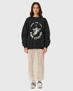 Lovestruck Crew Washed Black