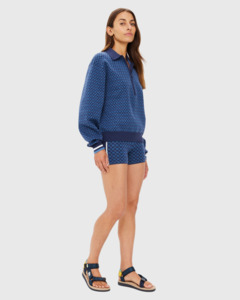 The Upside: Lumiere Zane Knit Collared Top Blue