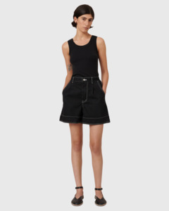 Outline Shorts Black Denim