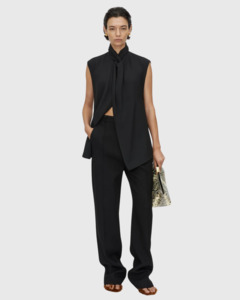 Oriole Twist Neck Top Black