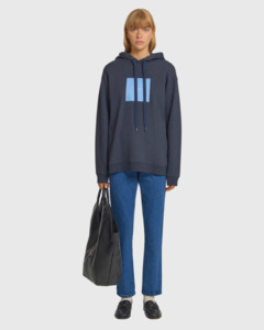 Sweaters: Woods Unisex Hoodie Navy Marle