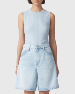 Panelled Rib Tank Bluebell