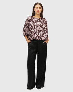 Una Top (Dusk Blossom Plisse) Rose Lustre