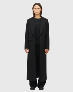 Juliette Hogan: Mantelina Coat (Tech Twill Suiting) Black