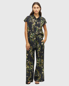 Juliette Hogan: Koa Trouser (Dark Garland Cotton) Painted Petals