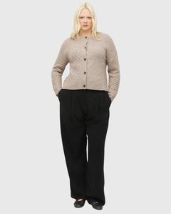 Juliette Hogan: Patched Cable Cardi Natural