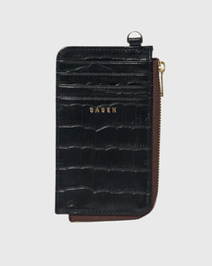 Saben: Winona Card Holder Black Croc