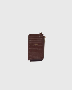 Saben: Winona Card Holder Espresso Croc
