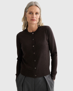 Laing: Sylvia Merino Cardigan Espresso