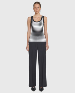 Viktoria Woods: Vik & Woods Tank Black/Ivory Stripe