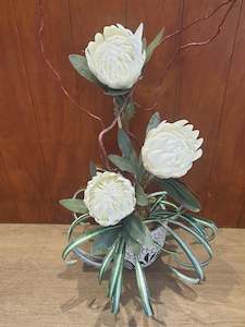 Artificial Dried Flowers: artificial Protea pot