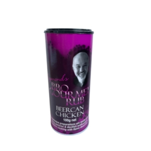 Products: BBQ Gourmet Beercan Chicken Rub – 100g shaker