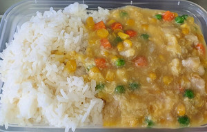 Diced Chicken with Sweet Corn on Rice( 170) BBQ Noodles House