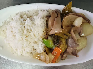 Products: Pig Maw with Pickled Vege on Rice BBQ Noodles House