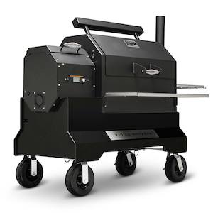 YS640s Yoder Pellet Grill on Black Competition Cart - 129943