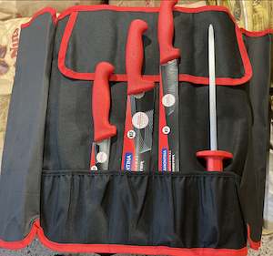 Tramontina: Tramontina 5pc Low and Slow Knife Set - 4 Knives and Knife Roll