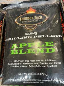 Lumberjack Grilling Pellets: Lumberjack 100% Apple Blend Pellets 20lb bag
