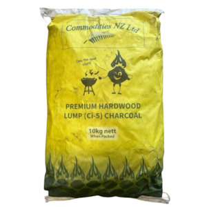 Charcoal Wood: Commodities NZ Premium Hardwood Lump (Ci-5) Charcoal 10kg