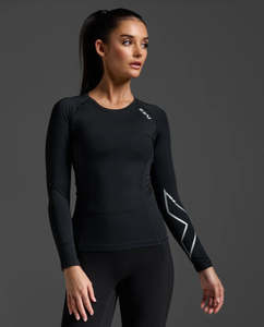 2XU Womens Top L/S Core Compression Blk