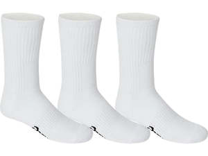 Asics Unisex Socks Pace Crew 3pk White