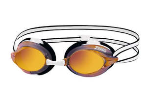 Zoggs Swim Goggles Racespec Mirror Adt WhtBlk